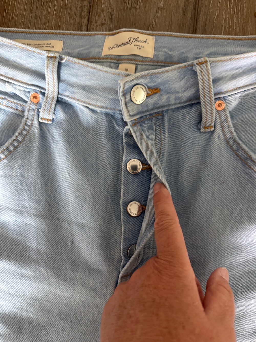 High Rise Barrel Light Wash Denim Jeans - Picture 6 of 13